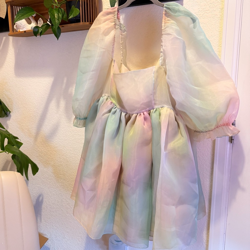Selkie- Rainbow Puff Dress, 1X